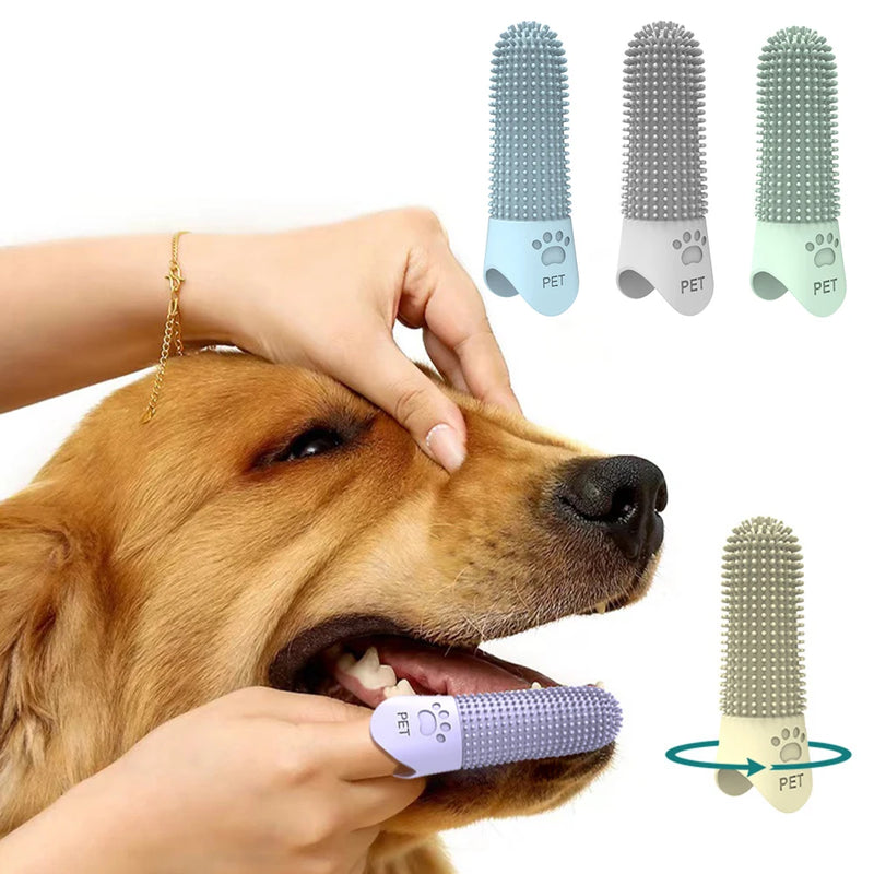 Dedo de silicone anti tártaro para cachorro